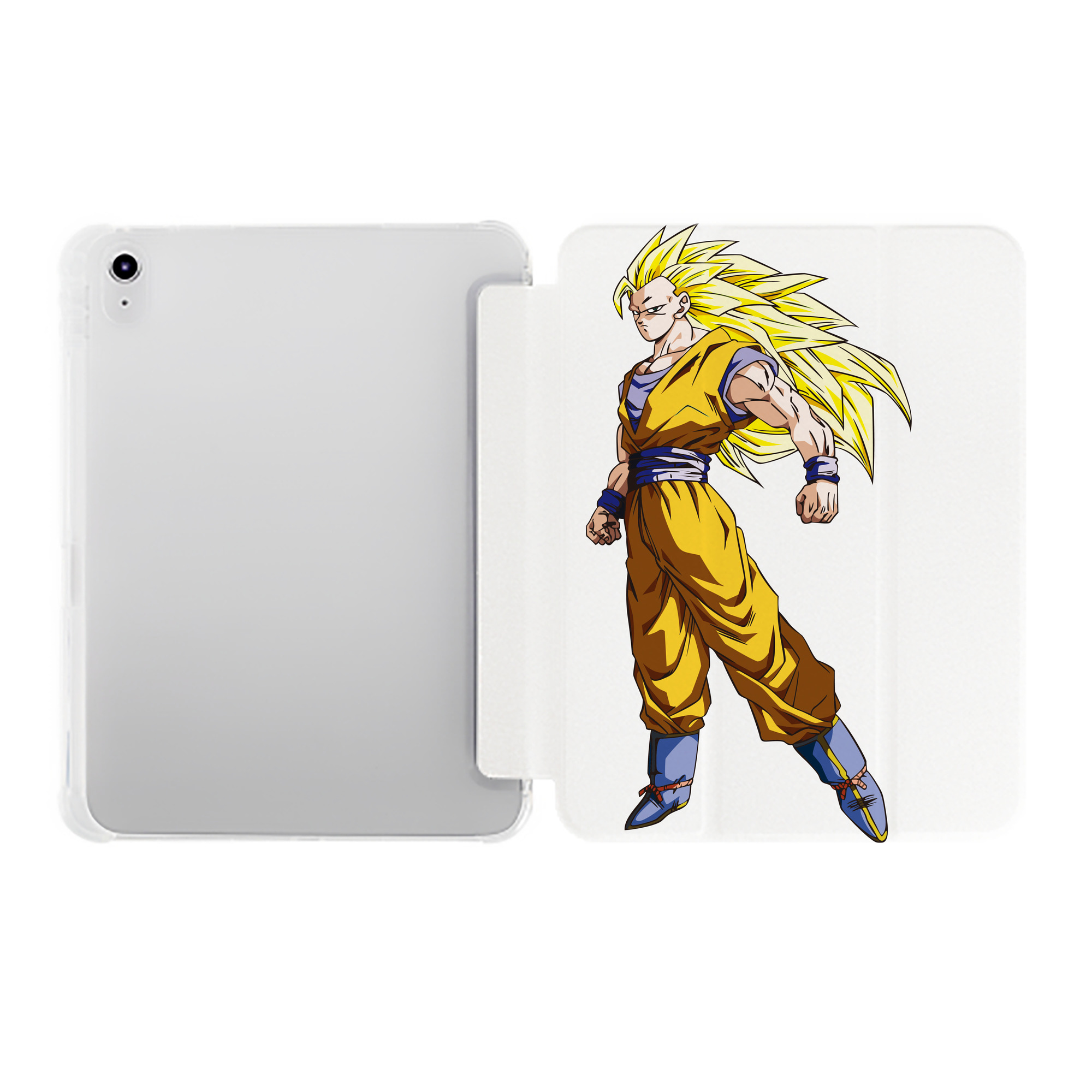 （画像用） ドラゴンボール 孫悟空（そん ごくう）Son Goku カカロット DRAGON BALL Kakarotto IPad ケース ペン収納付き 三つ折りスタンド PUレザー×シリコン 対応機種9.5/10.5/10.9インチ